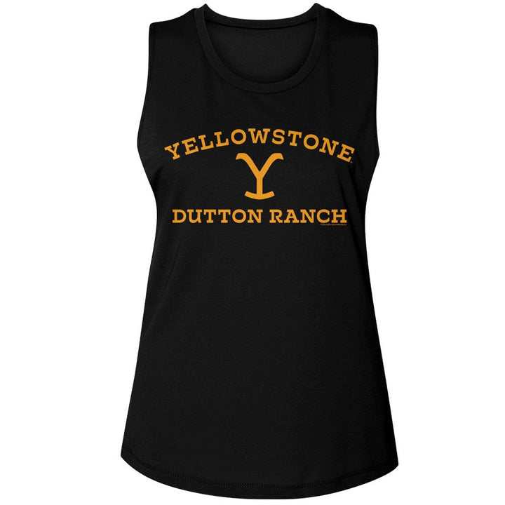 Yellowstone - Light Logo Womens Muscle Tank Top - HYPER iCONiC.