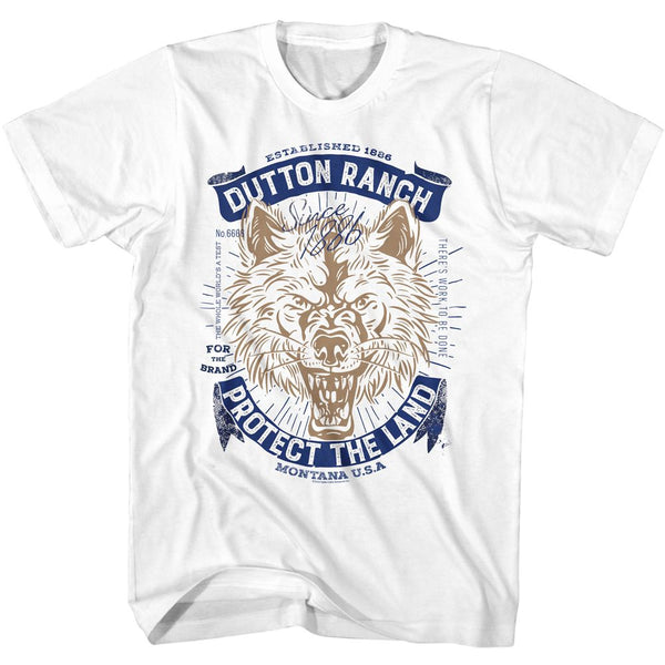 Yellowstone - Protect The Land Wolf Boyfriend Tee - HYPER iCONiC.