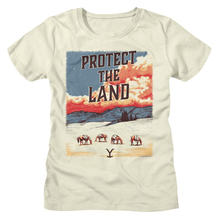 Yellowstone - Protect The Land Womens T-Shirt - HYPER iCONiC.