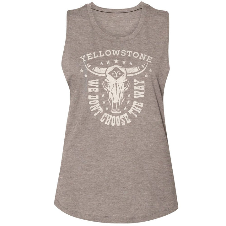 Yellowstone - We Don't Choose The Way Muscle Womens Muscle Tank Top - HYPER iCONiC.