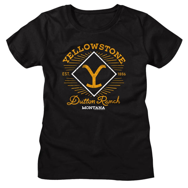 Yellowstone - Y Diamond Womens T-Shirt - HYPER iCONiC.