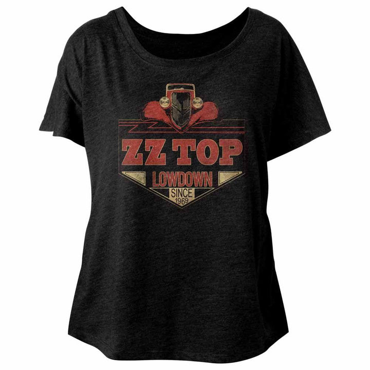 ZZ Top Lowdown Womens Short Sleeve Dolman - HYPER iCONiC