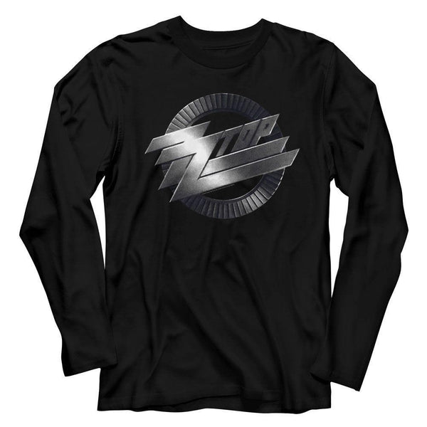 ZZ Top Metal Logo Long Sleeve Boyfriend Tee - HYPER iCONiC