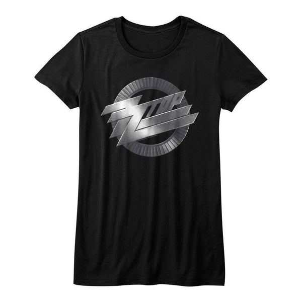 ZZ Top Metal Logo Womens T-Shirt - HYPER iCONiC