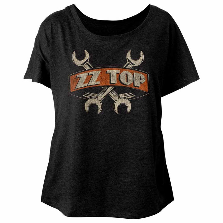 ZZ Top Wrenches Womens Short Sleeve Dolman - HYPER iCONiC.